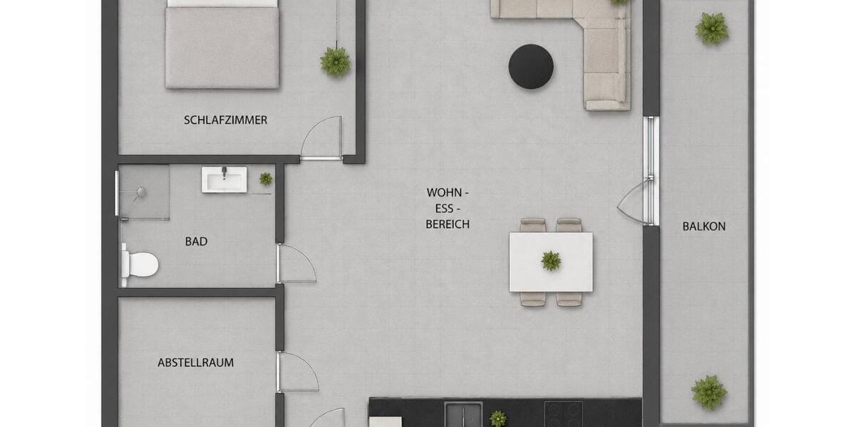 Etagenwohnung Ahnatal - 2 Zimmer, 87 m&sup2;, 950&euro; | Angebot:26617575