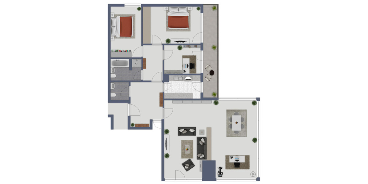 Etagenwohnung Ingolstadt Friedrichshofen-Hollerstauden - 4 Zimmer, 142 m&sup2;, 2.050&euro; | Angebot:24754025