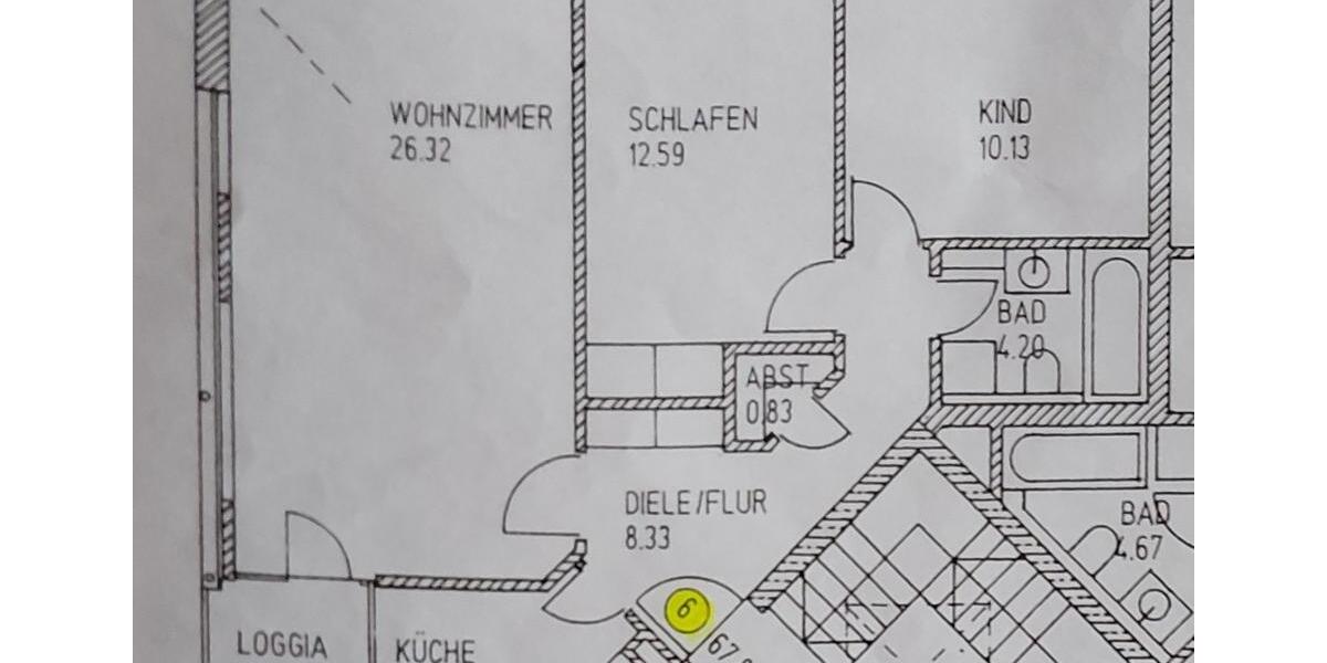Dachgeschoßwohnung Isen - 3 Zimmer, 68 m&sup2;, 800&euro; | Angebot:25636493