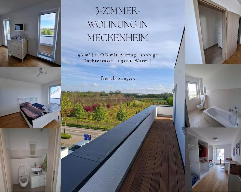 3-Zimmer-Wohnung mit Dachterrasse in zentraler Lage von Meckenhe