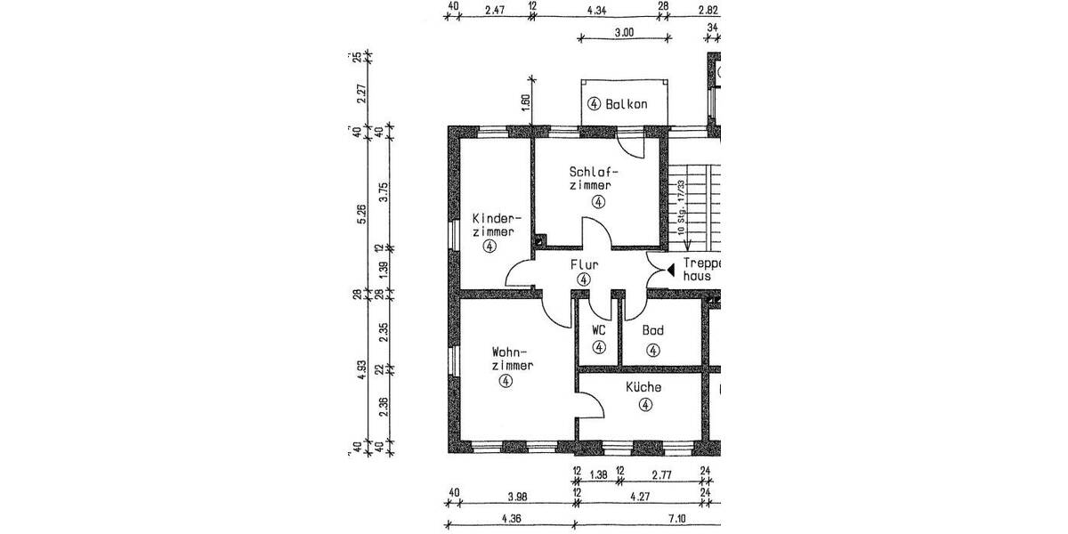 Etagenwohnung Chemnitz Rottluff - 3 Zimmer, 59 m&sup2;, 330&euro; | Angebot:26318911