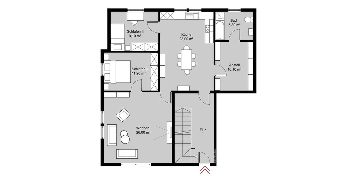 Erdgeschoßwohnung Northeim - 3 Zimmer, 85 m&sup2;, 510&euro; | Angebot:22911282