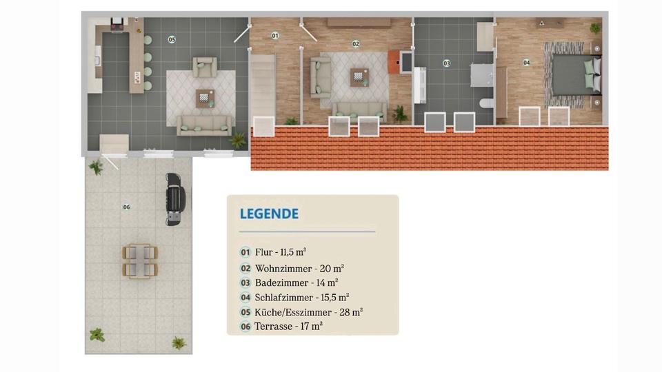 Dachgeschoßwohnung Sangerhausen - 2.5 Zimmer, 106 m&sup2;, 900&euro; | Angebot:26040945