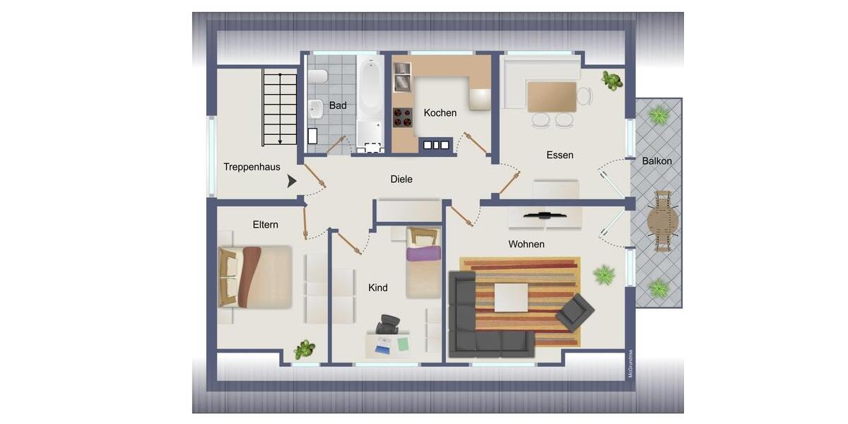 Dachgeschoßwohnung Freudenstadt - 4 Zimmer, 81 m&sup2;, 790&euro; | Angebot:26618148