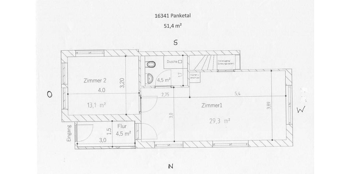 Etagenwohnung Panketal - 1.5 Zimmer, 51 m&sup2;, 800&euro; | Angebot:26020462