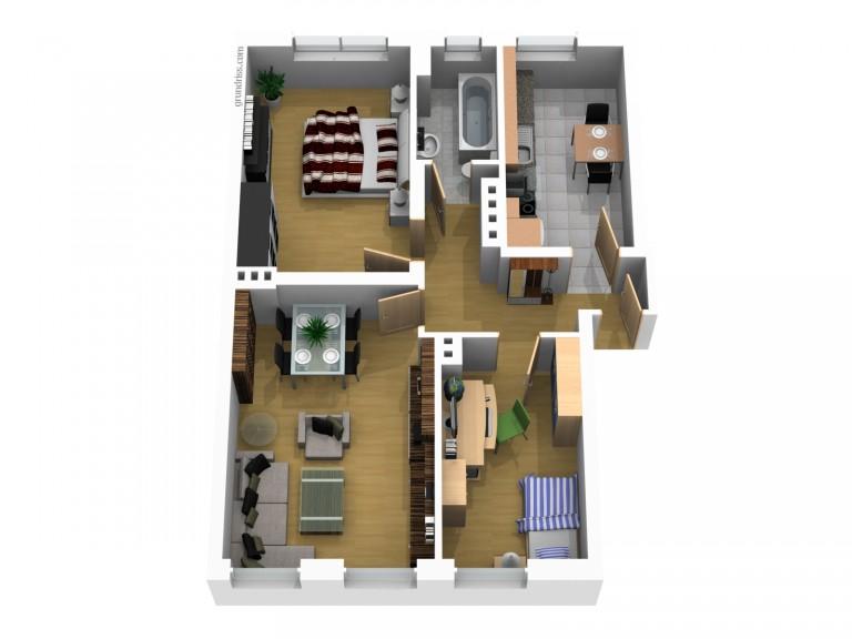 Erdgeschoßwohnung Magdeburg Nordwest - 3 Zimmer, 63 m&sup2;, 536&euro; | Angebot:26629519