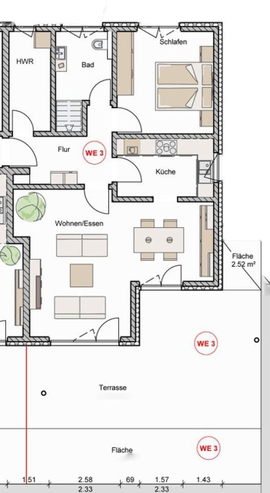 Modernes ruhiges Wohnjuwel in der Kernstadt Peine. 2 – Zi. 73m² zimmer
