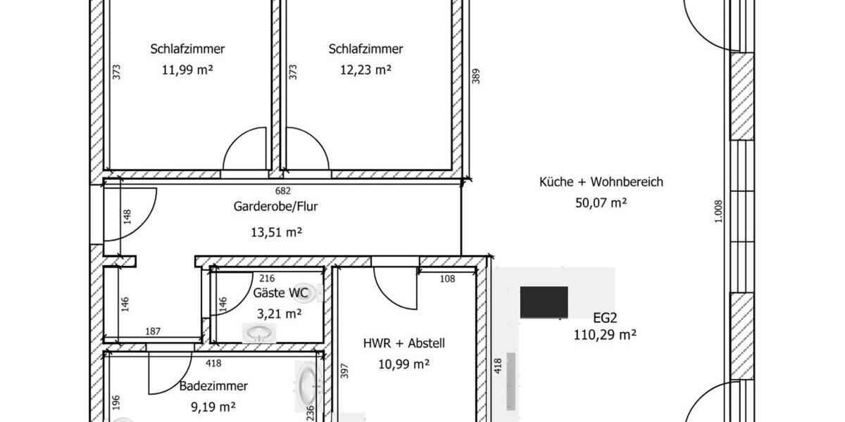 Erdgeschoßwohnung Rittersdorf - 3 Zimmer, 120 m&sup2;, 1.320&euro; | Angebot:24898837