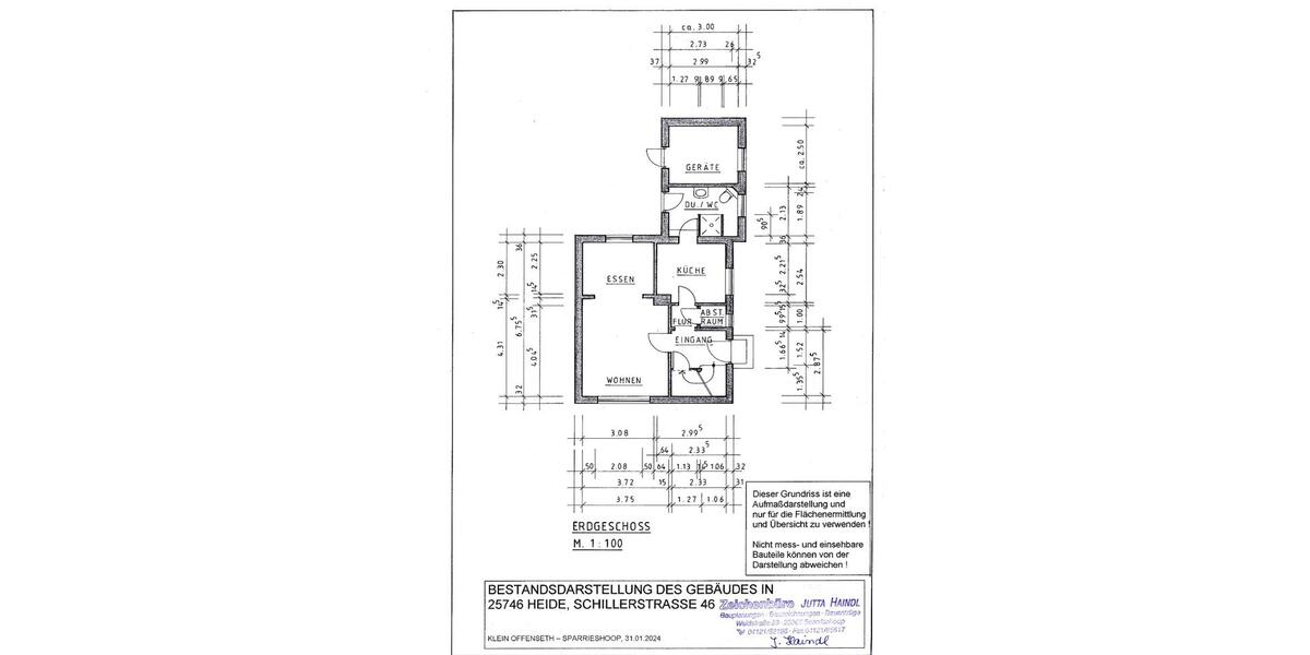 Einfamilienhaus Heide - 3 Zimmer, 70 m&sup2;, 975&euro; | Angebot:25049332