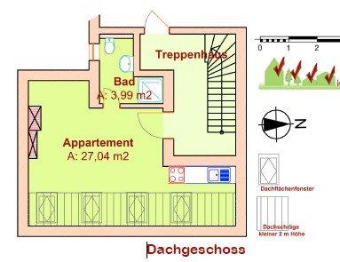 Dachgeschoßwohnung Bingen am Rhein - 1 Zimmer, 31 m&sup2;, 350&euro; | Angebot:26578202
