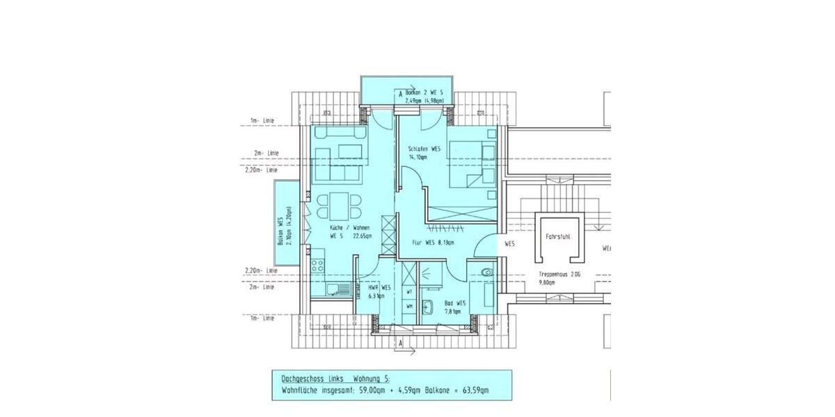 Etagenwohnung Südbrookmerland - 2 Zimmer, 59 m&sup2;, 960&euro; | Angebot:24463963