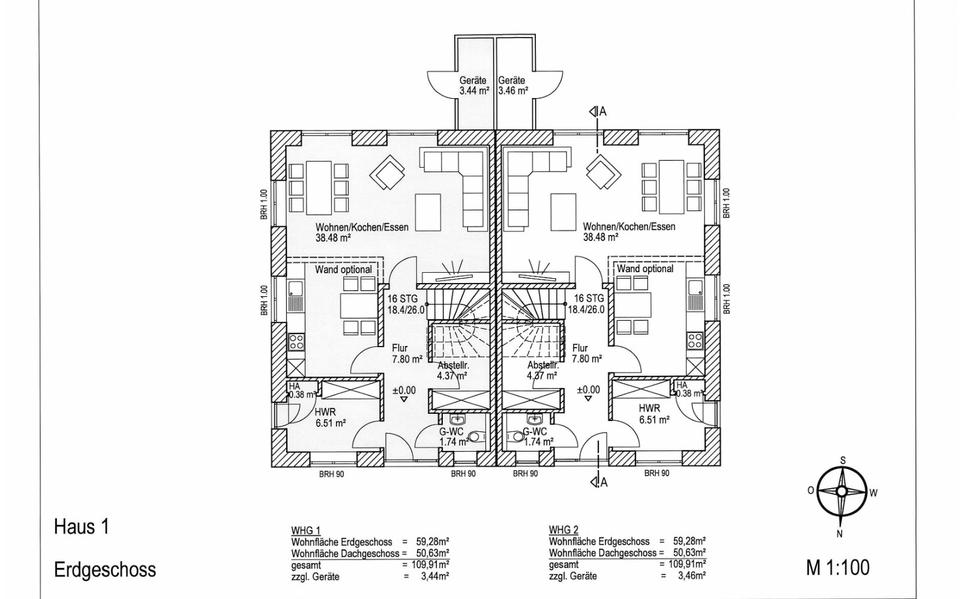 Erdgeschoßwohnung Vechta - 4 Zimmer, 108 m&sup2;, 940&euro; | Angebot:25902957