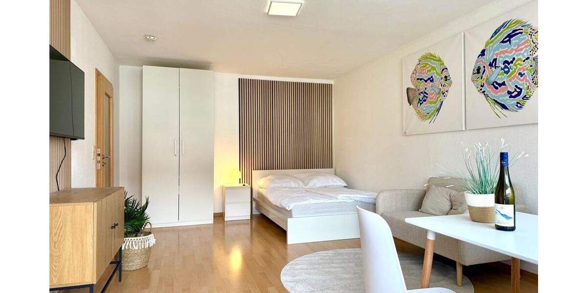 Vollmöblierte 1-Zimmer-Wohnung mit Balkon & TG-Stellplatz - Nähe MTU, ZF, Airbus & DHBW! 1 zimmer