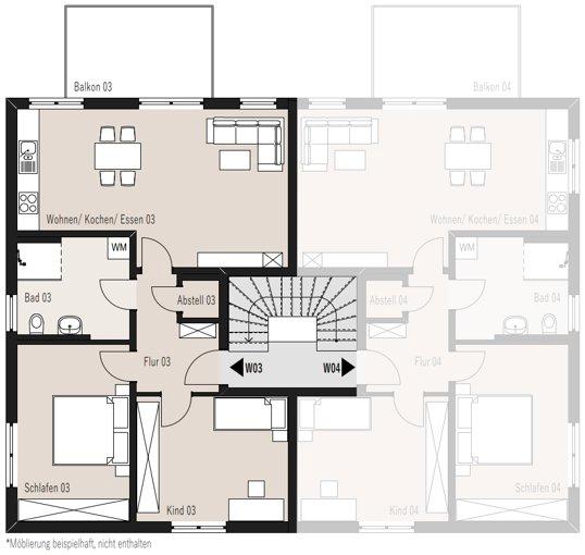 Etagenwohnung Hargesheim - 3 Zimmer, 75 m&sup2;, 938&euro; | Angebot:26702377