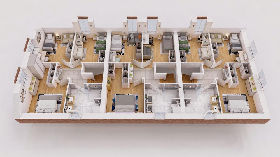 Etagenwohnung Vechta - 5 Zimmer, 100 m&sup2;, 1.200&euro; | Angebot:25869761