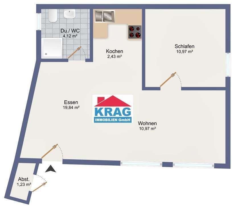 Wohnung zum Mieten in Dautphetal 340 € 50 m²