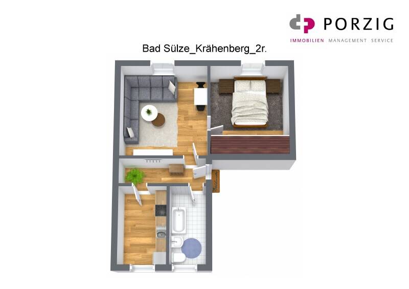 Etagenwohnung Bad Sülze - 2 Zimmer, 46 m&sup2;, 280&euro; | Angebot:26616883