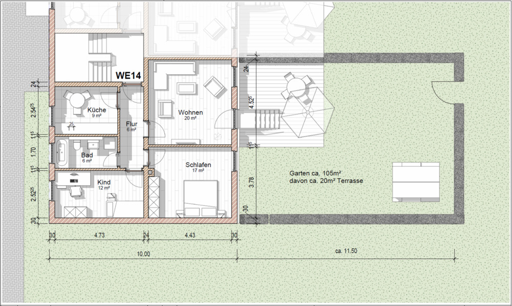 Terrassenwohnung Görlitz Hagenwerder - 3 Zimmer, 64 m&sup2;, 450&euro; | Angebot:26105703