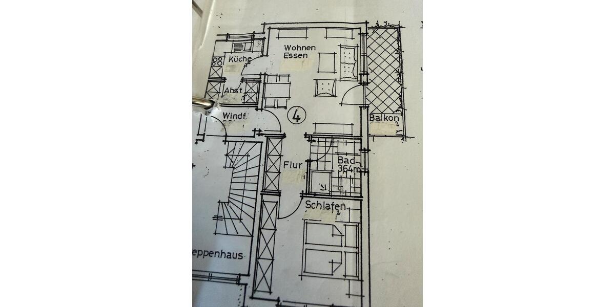 Dachgeschoßwohnung Nalbach - 1 Zimmer, 50 m&sup2;, 450&euro; | Angebot:26279513