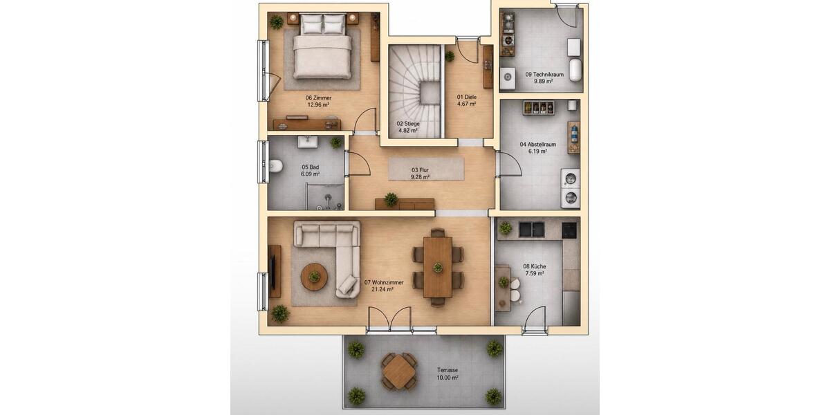 Erdgeschoßwohnung Neuenstadt am Kocher - 2.5 Zimmer, 70 m&sup2;, 1.100&euro; | Angebot:26640249