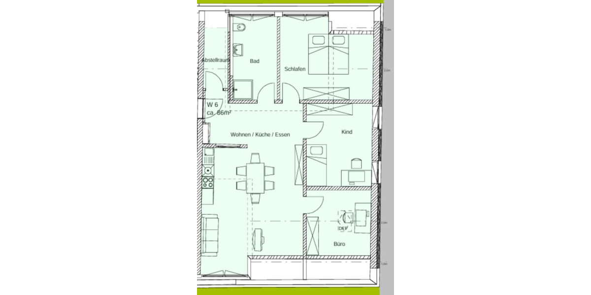Dachgeschoßwohnung Marktoberdorf - 4 Zimmer, 86 m&sup2;, 1.290&euro; | Angebot:23683615