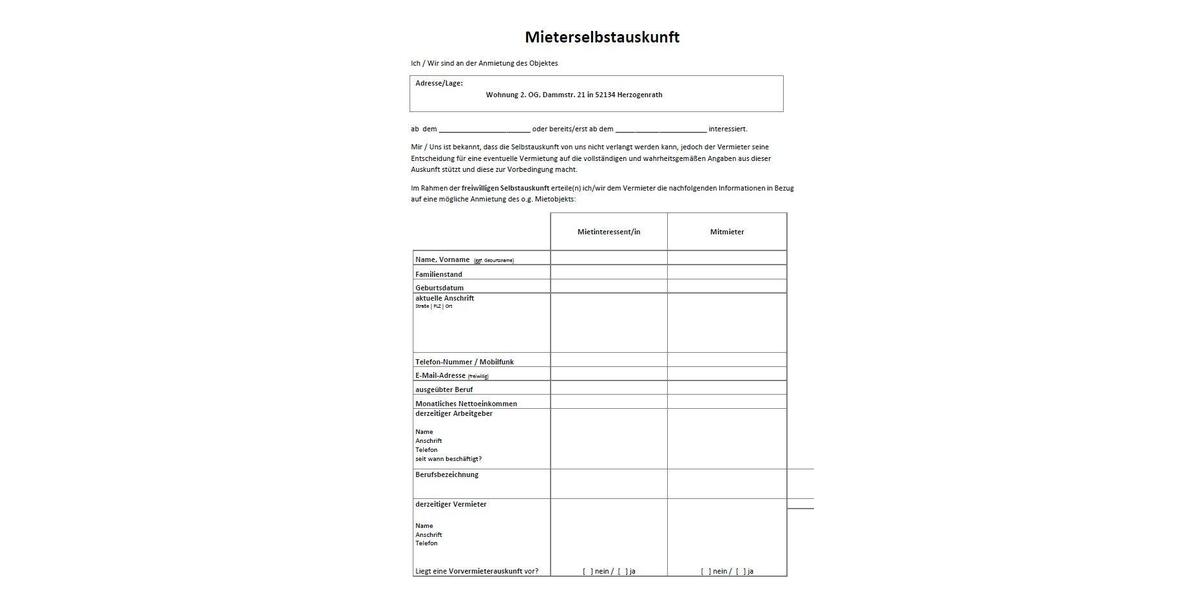 Etagenwohnung Herzogenrath - 3 Zimmer, 65 m&sup2;, 684&euro; | Angebot:26022711