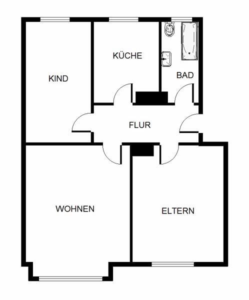 Renovierte 3 - Zimmer Wohnung in Stadtnähe! zimmer