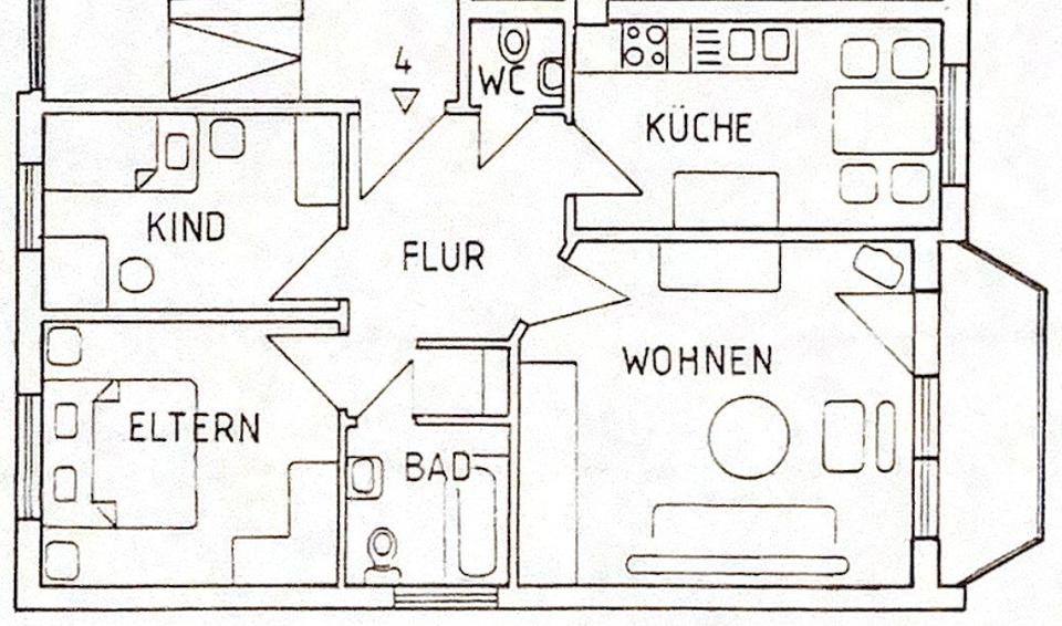 Etagenwohnung Edenkoben - 3 Zimmer, 69 m&sup2;, 1.000&euro; | Angebot:26181984