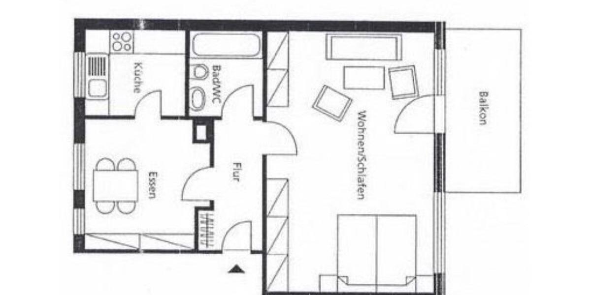 Erdgeschoßwohnung Ilshofen - 1.5 Zimmer, 51 m&sup2;, 1.050&euro; | Angebot:26196286
