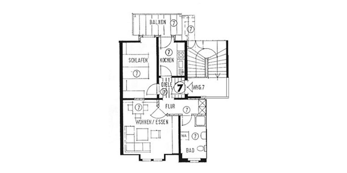 Dachgeschoßwohnung Meißen - 2 Zimmer, 48 m&sup2;, 340&euro; | Angebot:25976338