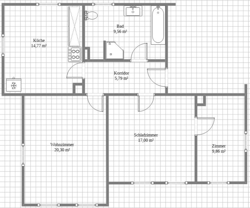 Helle 2,5-Zimmer-Wohnung in Coswig 3 zimmer