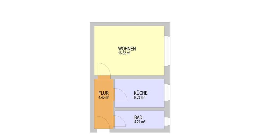 Etagenwohnung Sandersdorf-Brehna Brehna - 1 Zimmer, 32 m&sup2;, 255&euro; | Angebot:26338191