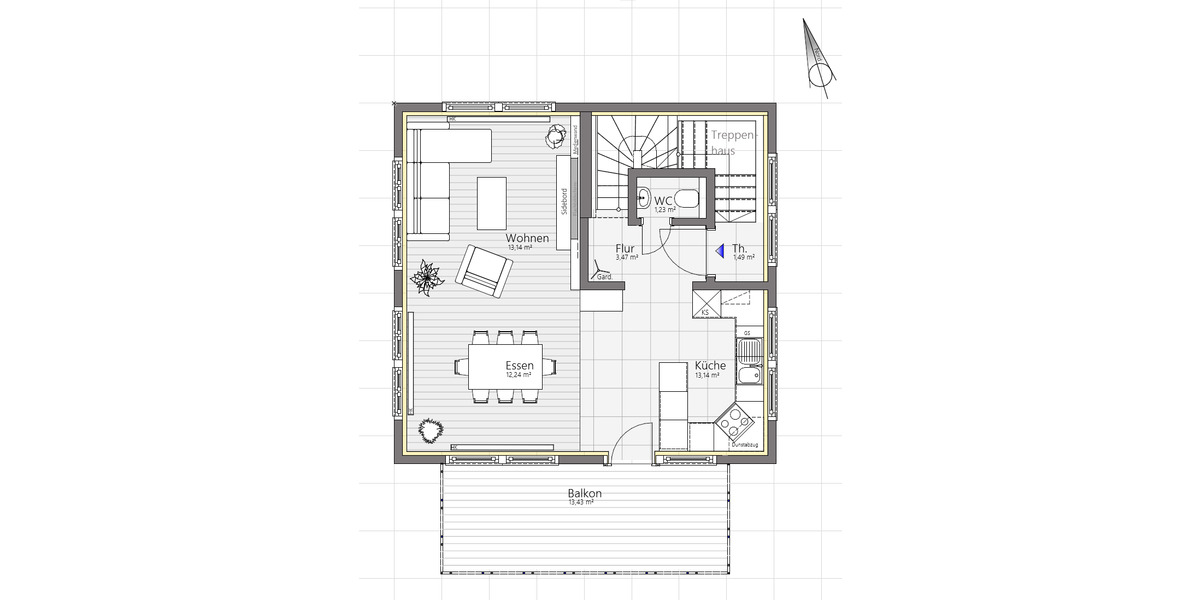Etagenwohnung Künzelsau - 4 Zimmer, 74 m&sup2;, 948&euro; | Angebot:25927993