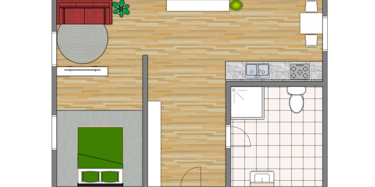 Gemütliche 1-Raum-EG-Wohnung in Burg 1 zimmer
