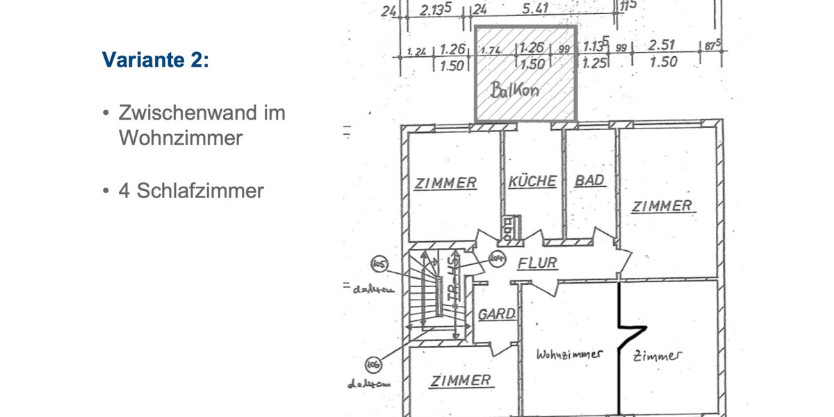 Etagenwohnung Nienburg (Weser) - 5 Zimmer, 107 m&sup2;, 990&euro; | Angebot:24347326