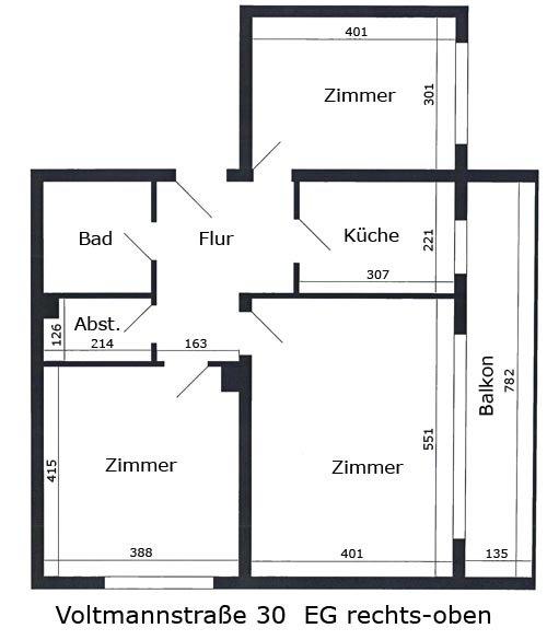 Erdgeschoßwohnung Bielefeld Schildesche - 3 Zimmer, 75 m&sup2;, 750&euro; | Angebot:26421988