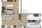 Etagenwohnung Bernburg (Saale) - 2 Zimmer, 47 m&sup2;, 255&euro; | Angebot:26678149