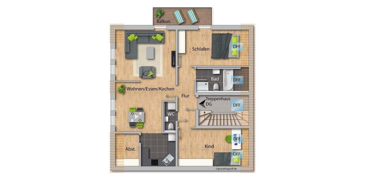 Etagenwohnung Dormitz - 3 Zimmer, 84 m&sup2;, 1.200&euro; | Angebot:26751103