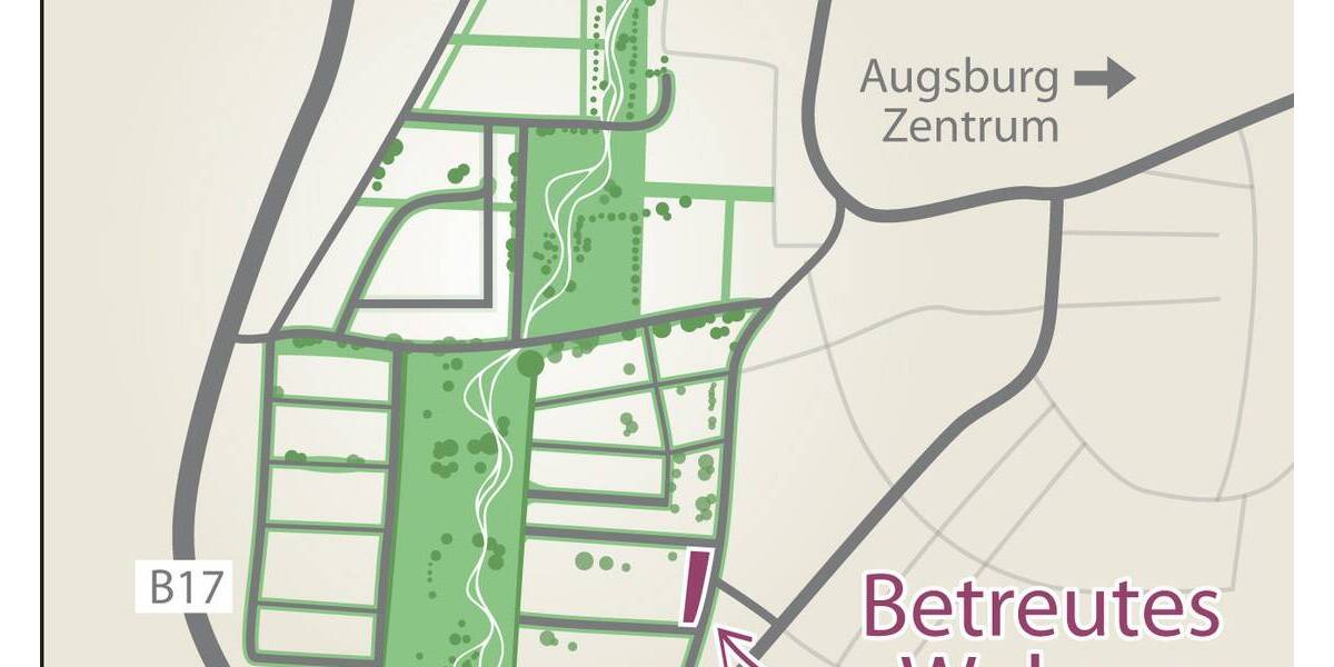 Etagenwohnung Augsburg Pfersee - 2 Zimmer, 54 m&sup2;, 990&euro; | Angebot:26809430