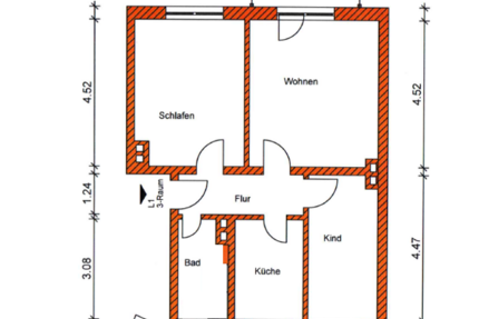 Wohnung zum Mieten in Magdeburg 445 € 59.41 m² 3 zimmer