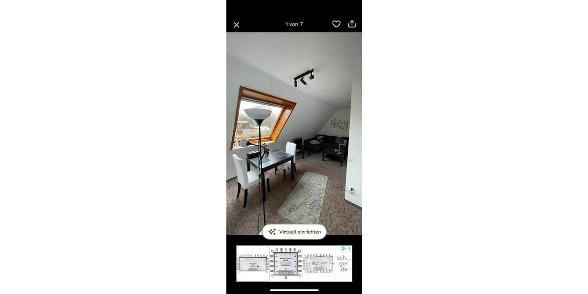 Etagenwohnung Tating - 1 Zimmer, 30 m&sup2;, 420&euro; | Angebot:26680347