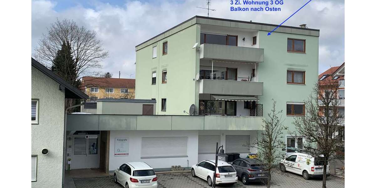 Etagenwohnung Poing - 3 Zimmer, 83 m&sup2;, 1.125&euro; | Angebot:26640570