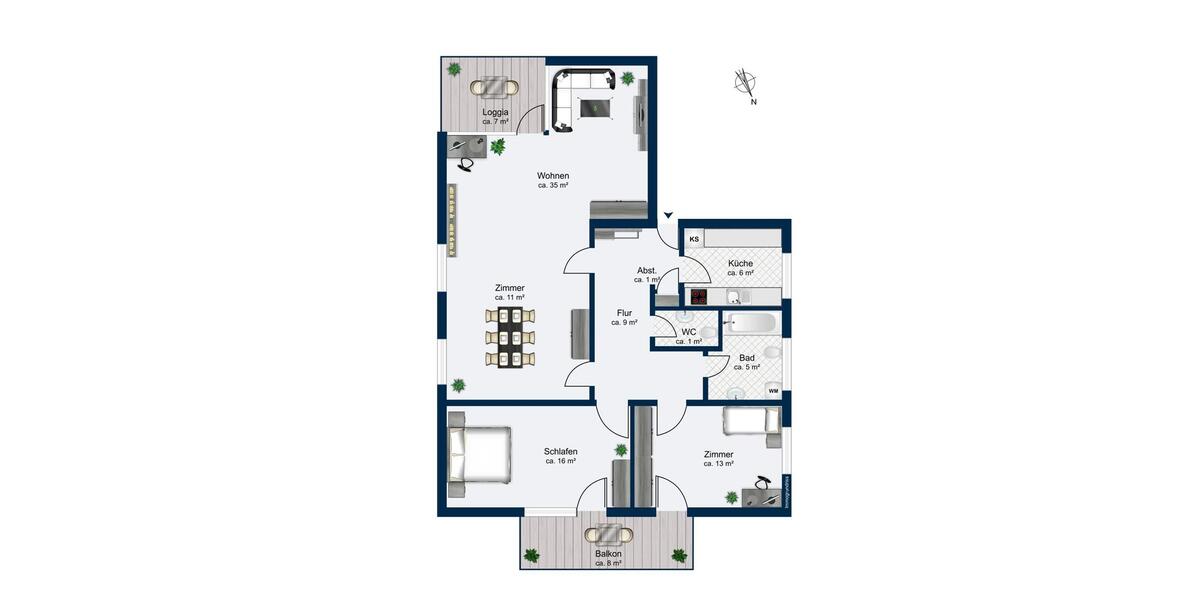 Etagenwohnung Schneverdingen - 3 Zimmer, 94 m&sup2;, 799&euro; | Angebot:25534506