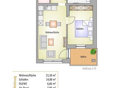 Wohnung Plattling - 2 Zimmer, 50 m&sup2;, 275&euro; | Angebot:26687098