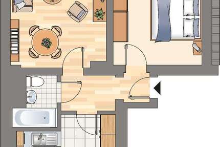 Wohnung Herne Börnig - 2.5 Zimmer, 50 m&sup2;, 399&euro; | Angebot:26995567
