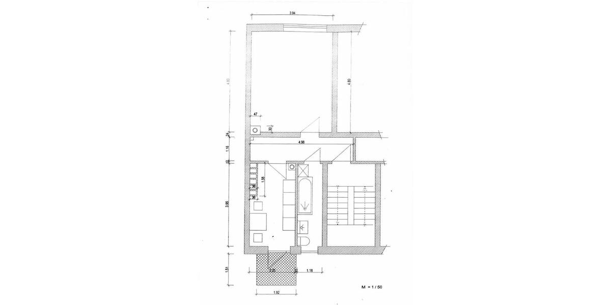 Etagenwohnung Nürnberg Gärten bei Wöhrd - 1 Zimmer, 38 m&sup2;, 550&euro; | Angebot:26566509