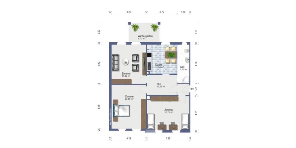 Etagenwohnung Schwerin Weststadt - 3 Zimmer, 107 m&sup2;, 1.000&euro; | Angebot:25037952