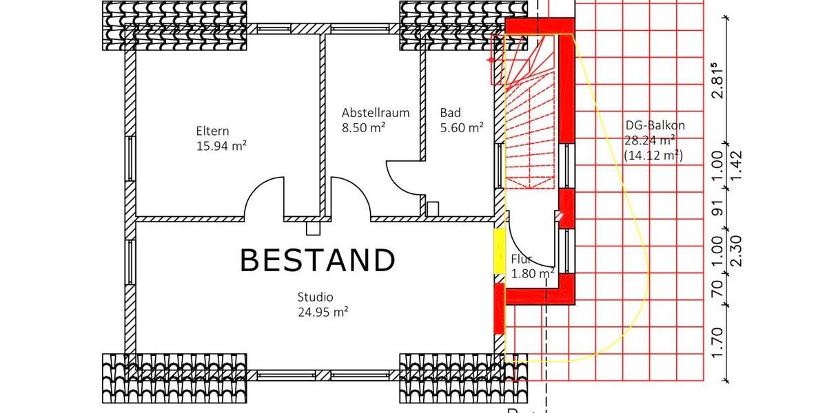 Etagenwohnung Mörfelden-Walldorf Walldorf - 2.5 Zimmer, 75 m&sup2;, 1.200&euro; | Angebot:26050751
