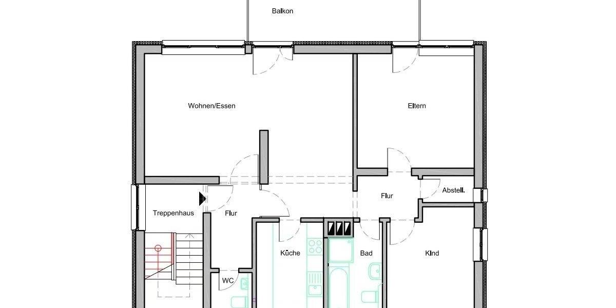 Etagenwohnung Wörth am Rhein - 3.5 Zimmer, 102 m&sup2;, 1.080&euro; | Angebot:26605322