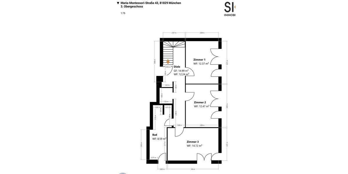 Maisonettenwohnung München Messestadt Riem - 4 Zimmer, 108 m&sup2;, 2.400&euro; | Angebot:26582341
